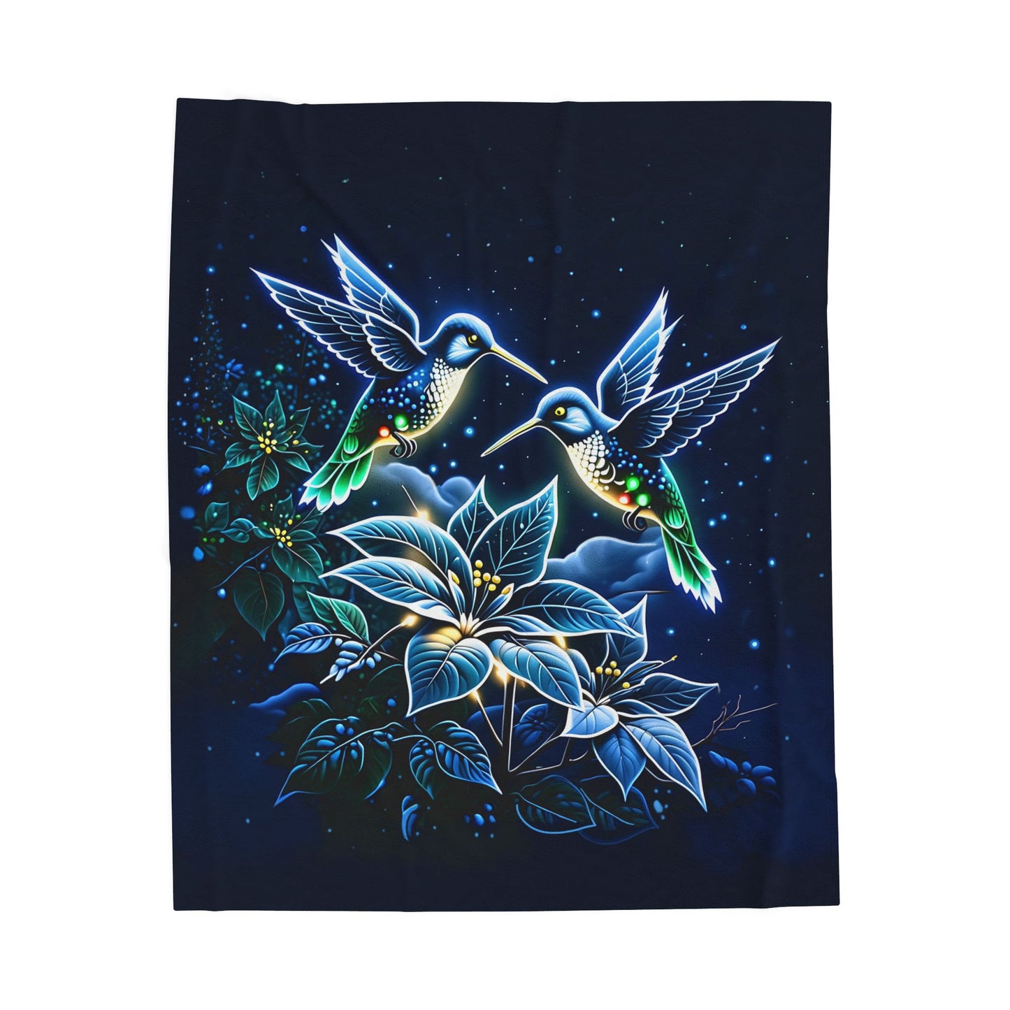 Moonlight Hummingbirds Blanket – Celestial Comfort | Moonlight Luxe Series