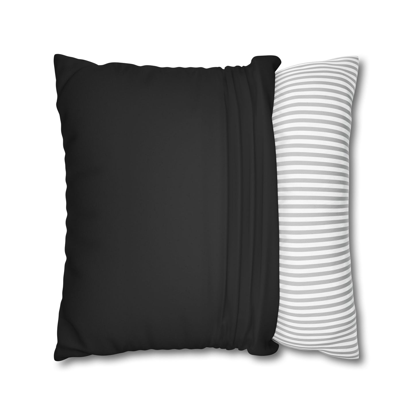Gothic Black Cat & Roses Pillow Cover — Moonlit Faux Suede Throw Pillowcase