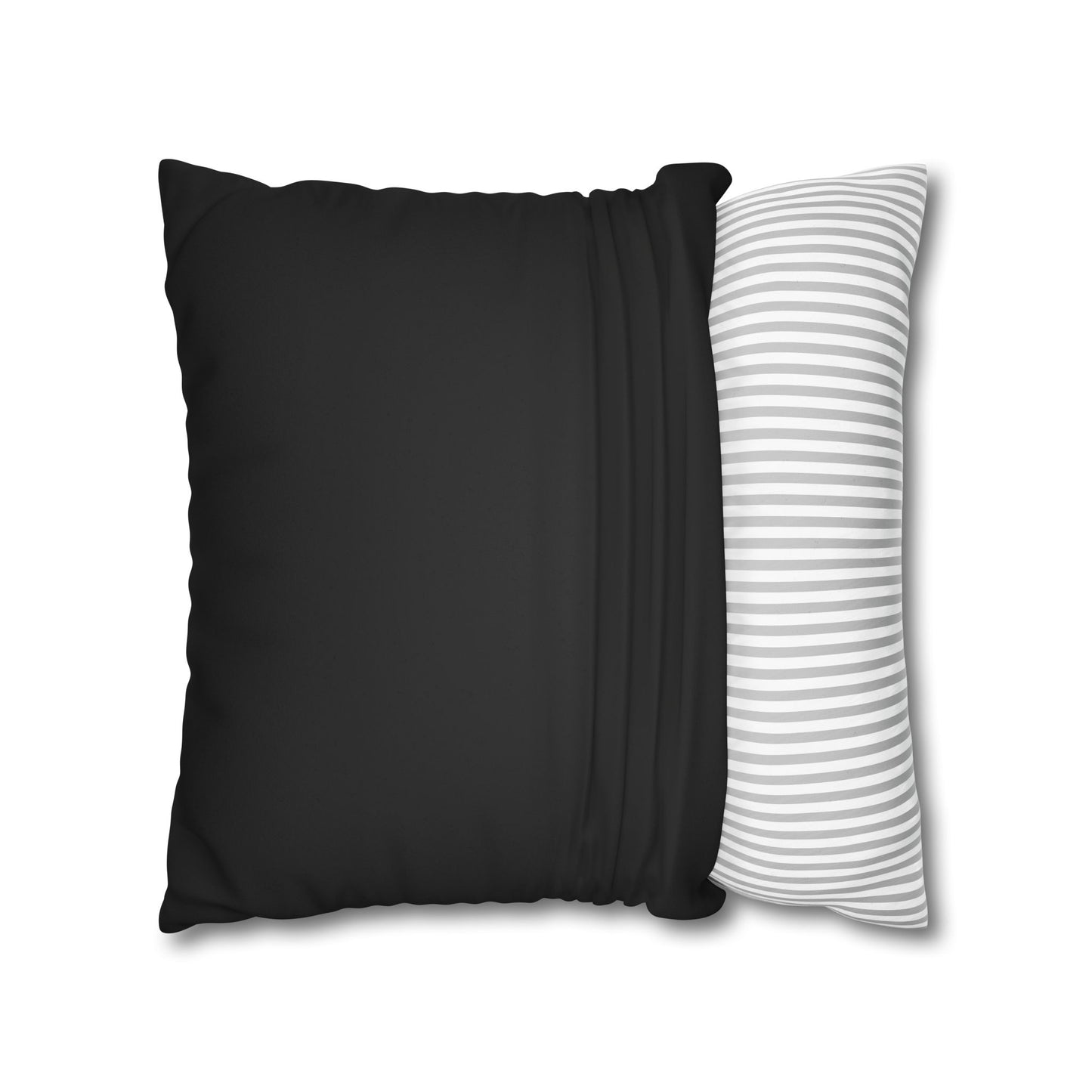 Black Cat Pillow Cover - 2 Kittens with Emerald Green Eyes, Halloween or Gothic Home Decor, Cute Cat Accent Pillow. Cover
