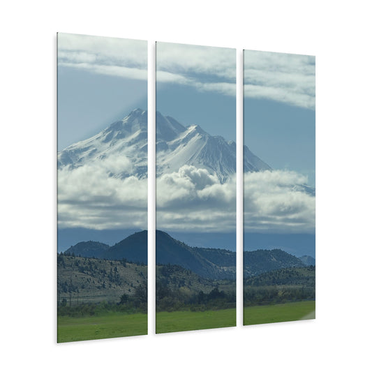 Mount Shasta Triptych Wall Art – Limited Edition Acrylic Print | Luxury 3-Piece Set