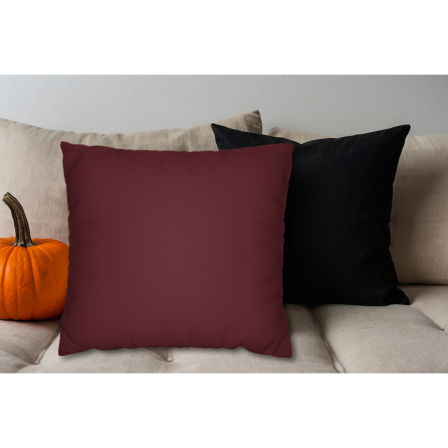 Deep Burgundy Throw Pillow Cover – Elegant Decorative Accent for Living Room, Sofa, or Bedroom