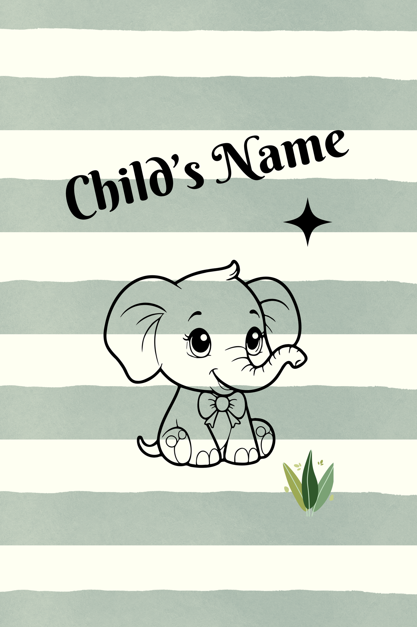 Personalized Elephant Baby Blanket – Custom Name Minky Fleece Gift for Newborn Boys or Girls | Soft Safari Nursery Keepsake