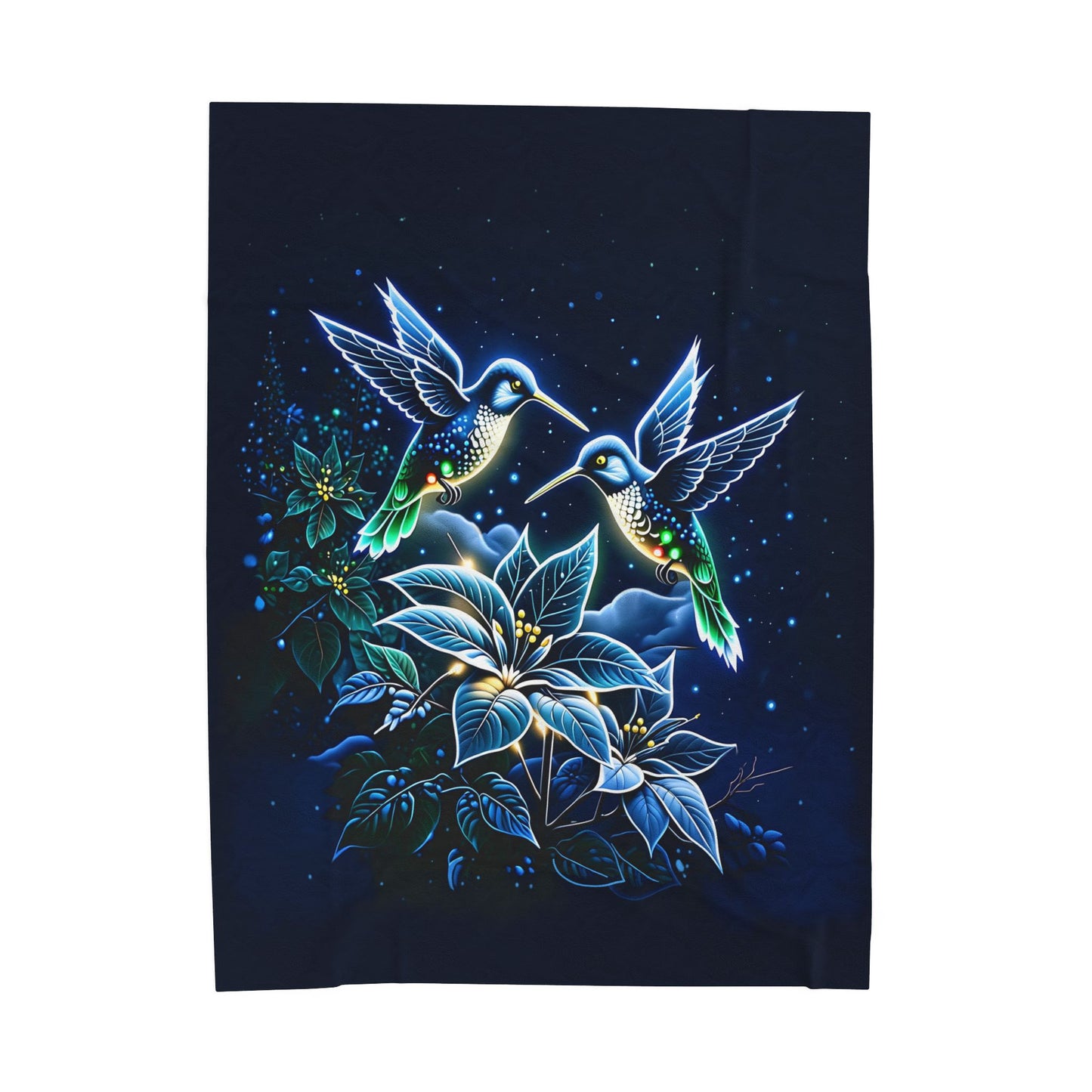 Moonlight Hummingbirds Blanket – Celestial Comfort | Moonlight Luxe Series