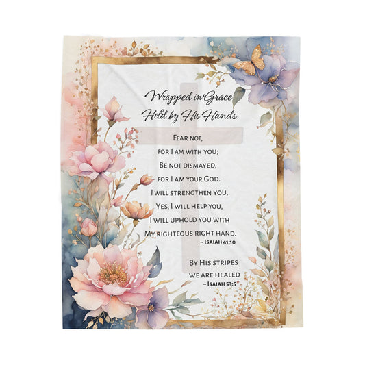 Wrapped in Grace – Hope & Healing Isaiah Prayer Blanket | Christian Gift of Encouragement
