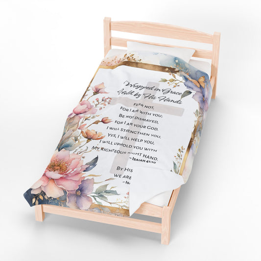 Wrapped in Grace – Hope & Healing Isaiah Prayer Blanket | Christian Gift of Encouragement