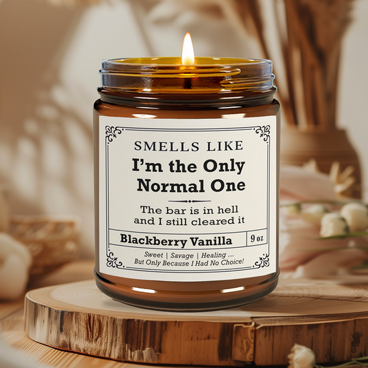 Funny Candle – I’m the Only Normal One | Snarky Gift for Friends & Family