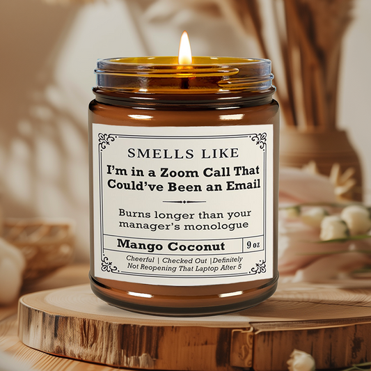 Zoom Call Candle – Smells Like It Could’ve Been an Email | Funny Office Gift