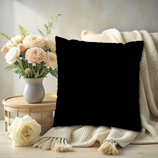 Deep Charcoal Navy Throw Pillow Cover – Elegant Decorative Accent for Living Room, Sofa, or Bedroom